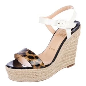 Christian Louboutin Spachia Leopard
Espadrilles Wedges RETAIL 675